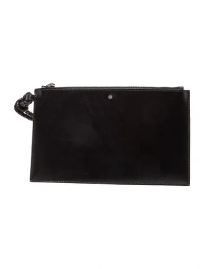 Pre-owned Tory Burch Leather Clutch In Black