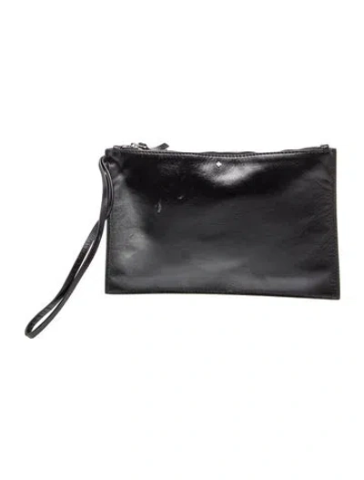 Pre-owned Tory Burch Leather Clutch In Black