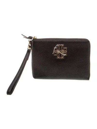Pre-owned Tory Burch Leather Clutch In Black