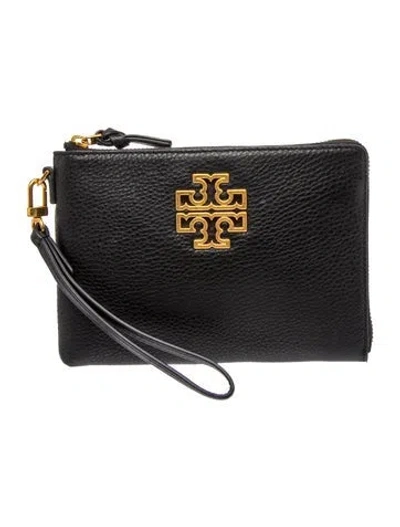 Pre-owned Tory Burch Leather Clutch In Black