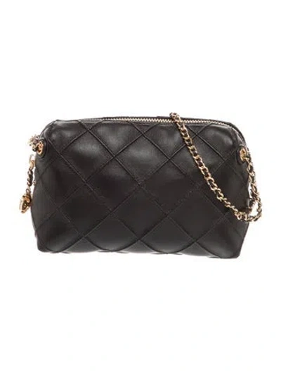 Pre-owned Tory Burch Leather Clutch In Black