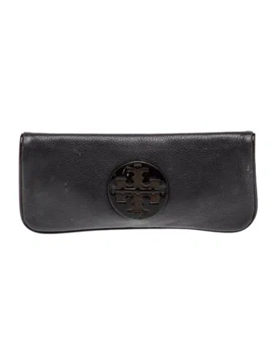 Pre-owned Tory Burch Leather Clutch In Black
