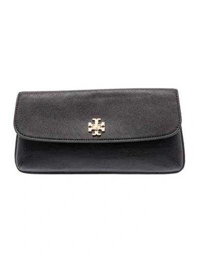 Pre-owned Tory Burch Leather Clutch In Black
