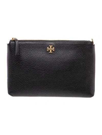 Pre-owned Tory Burch Leather Clutch In Black