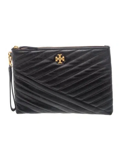 Pre-owned Tory Burch Leather Clutch In Black