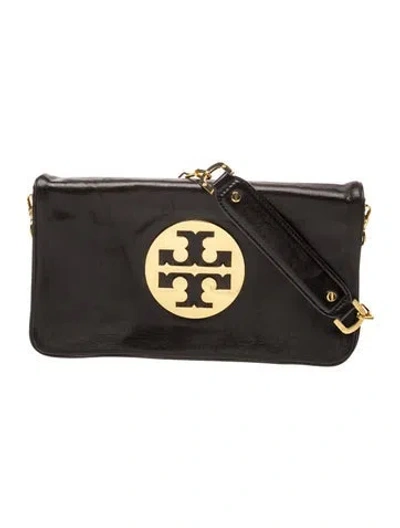 Pre-owned Tory Burch Leather Clutch In Black