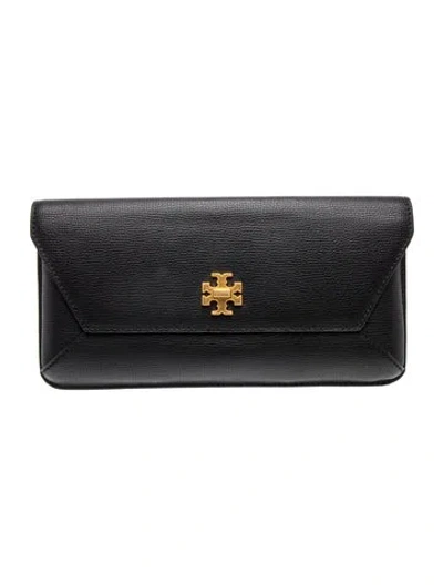 Pre-owned Tory Burch Leather Clutch In Black