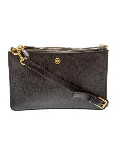 Pre-owned Tory Burch Leather Clutch In Black