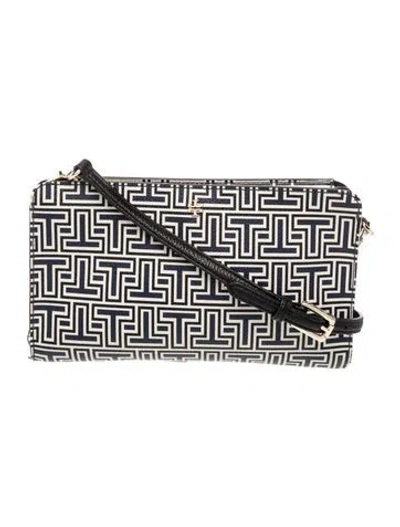 Pre-owned Tory Burch Leather Clutch In Blue