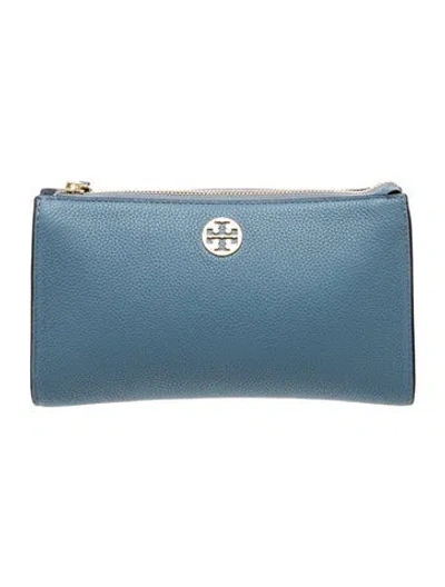 Pre-owned Tory Burch Leather Clutch In Blue