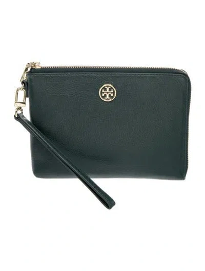 Pre-owned Tory Burch Leather Clutch In Blue