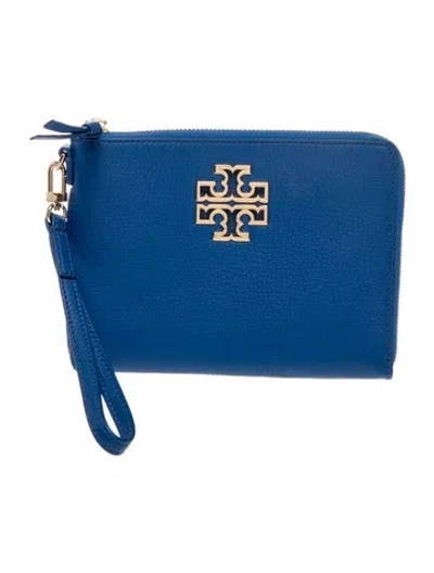 Pre-owned Tory Burch Leather Clutch In Blue