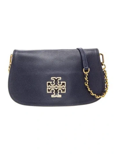 Pre-owned Tory Burch Leather Clutch In Blue