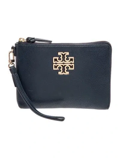 Pre-owned Tory Burch Leather Clutch In Blue