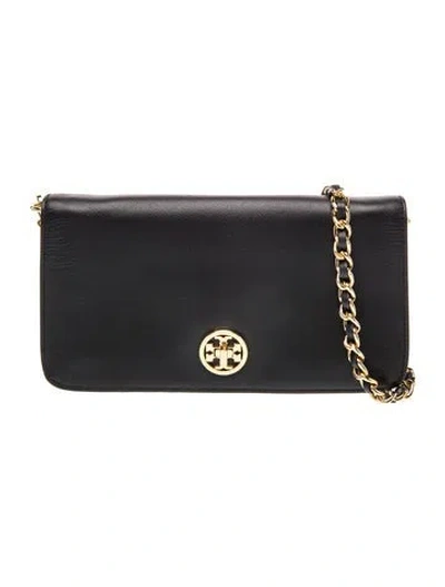 Pre-owned Tory Burch Leather Clutch In Blue
