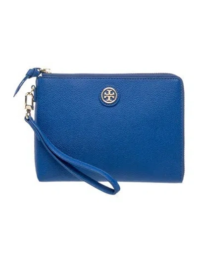 Pre-owned Tory Burch Leather Clutch In Blue