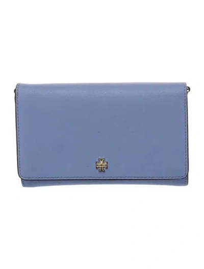 Pre-owned Tory Burch Leather Clutch In Blue