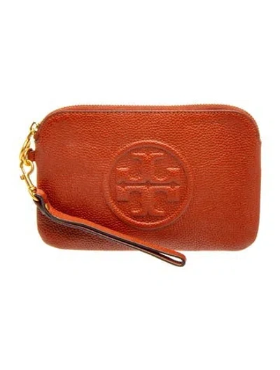 Pre-owned Tory Burch Leather Clutch In Brown
