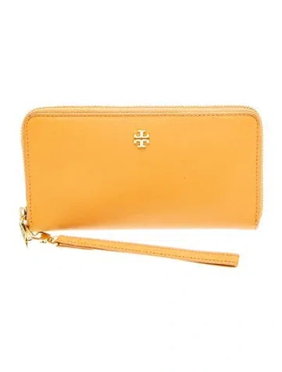 Pre-owned Tory Burch Leather Clutch In Brown
