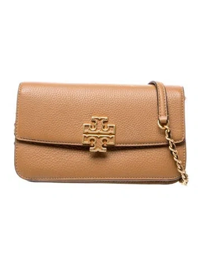 Pre-owned Tory Burch Leather Clutch In Brown