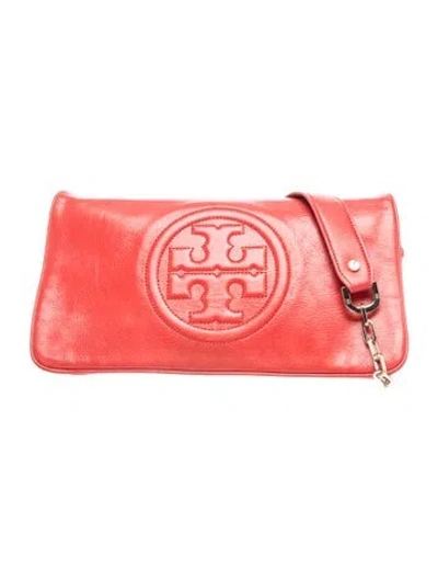 Pre-owned Tory Burch Leather Clutch In Brown