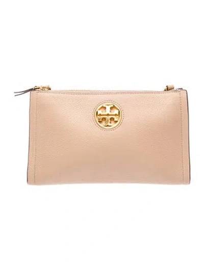 Pre-owned Tory Burch Leather Clutch In Brown