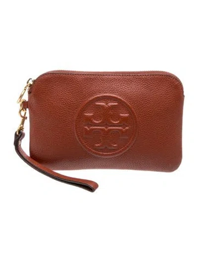 Pre-owned Tory Burch Leather Clutch In Brown