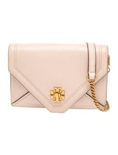 Pre-owned Tory Burch Leather Clutch In Neutral