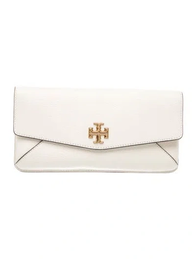Pre-owned Tory Burch Leather Clutch In Neutral