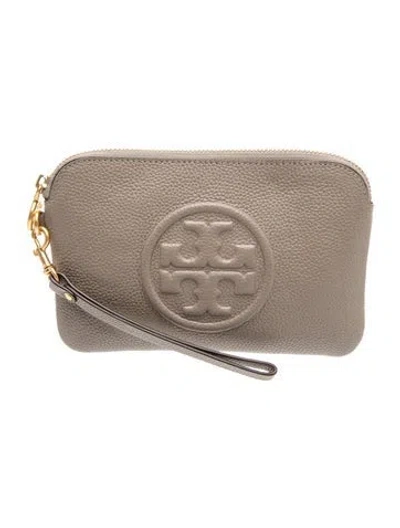 Pre-owned Tory Burch Leather Clutch In Neutrals