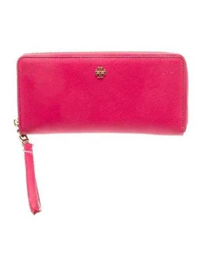 Pre-owned Tory Burch Leather Clutch In Pink