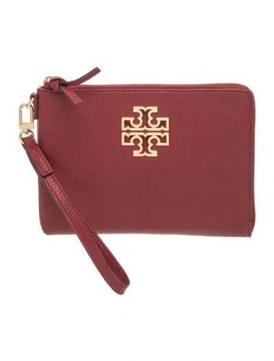 Pre-owned Tory Burch Leather Clutch In Red