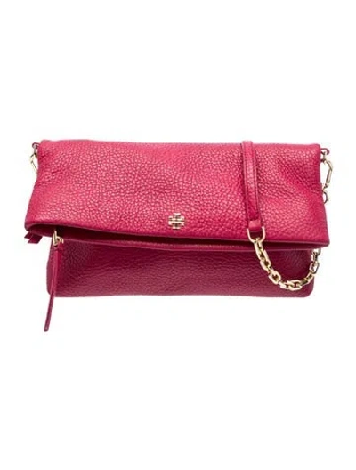 Pre-owned Tory Burch Leather Clutch In Red