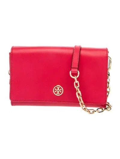 Pre-owned Tory Burch Leather Clutch In Red
