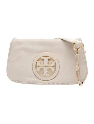 Pre-owned Tory Burch Leather Clutch In White