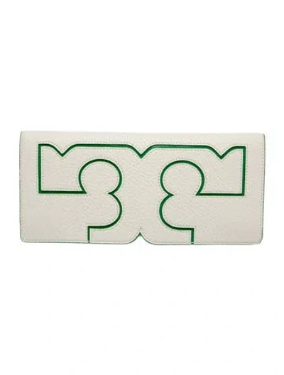 Pre-owned Tory Burch Leather Clutch In White