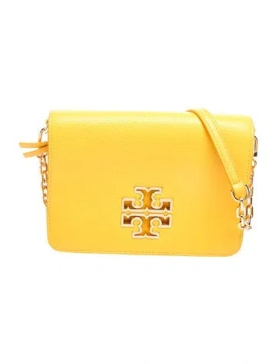 Pre-owned Tory Burch Leather Clutch In Yellow