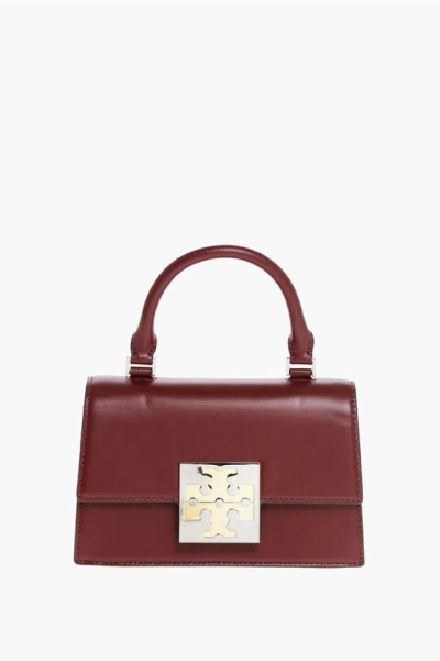 Tory Burch Leather Colorblock Handbag With Logo