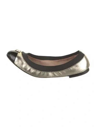 Pre-owned Tory Burch Leather Colorblock Pattern Ballet Flats
