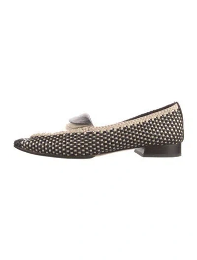 Pre-owned Tory Burch Leather Colorblock Pattern Flats In Neutral