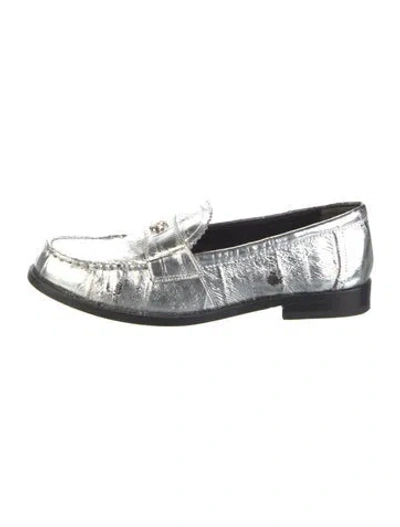 Pre-owned Tory Burch Leather Colorblock Pattern Loafers