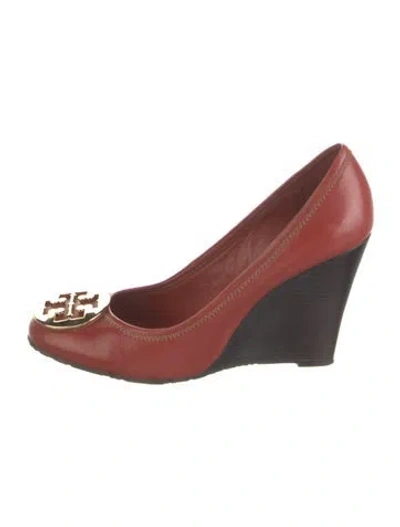 Pre-owned Tory Burch Leather Colorblock Pattern Pumps In Multi