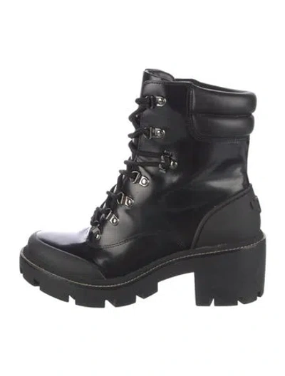 Pre-owned Tory Burch Leather Combat Boots In Multi