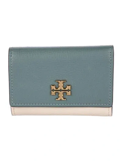 Pre-owned Tory Burch Leather Compact Wallet In Multi