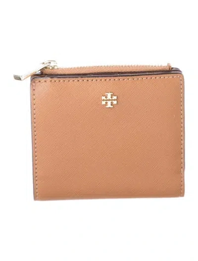 Pre-owned Tory Burch Leather Compact Wallet In Pink