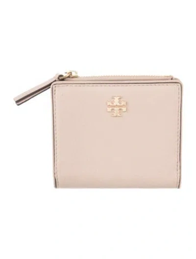Pre-owned Tory Burch Leather Compact Wallet In Pink