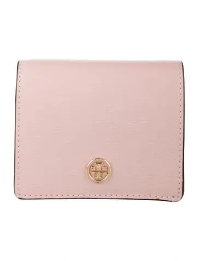 Pre-owned Tory Burch Leather Compact Wallet In Pink