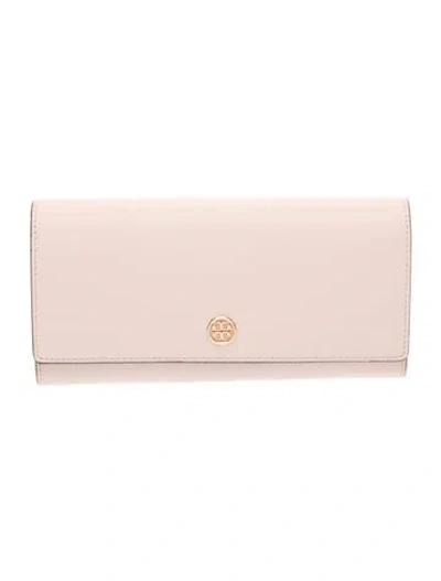 Pre-owned Tory Burch Leather Continental Wallet In Pink