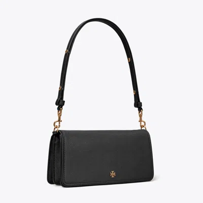 Tory Burch Leather Convertible Crossbody In Black