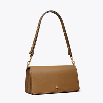 Tory Burch Leather Convertible Crossbody In Moose